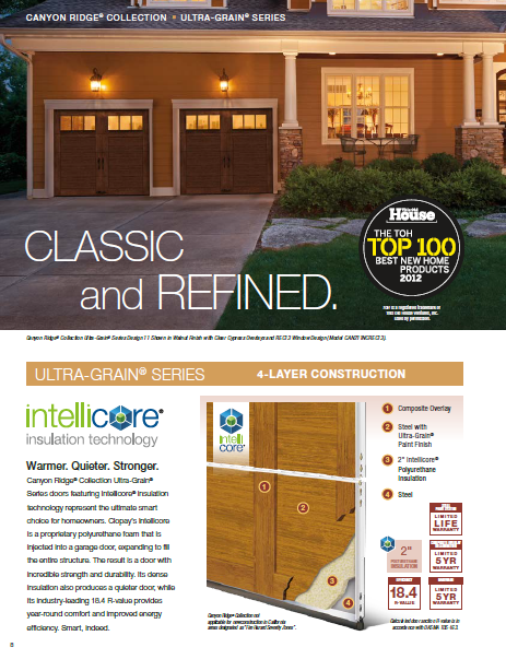 Canyon Ridge Ultra Grain Series Garage Doors Brochure